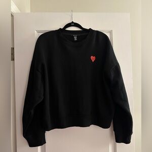 Victoria's Secret Black On Point Sweatshirt.